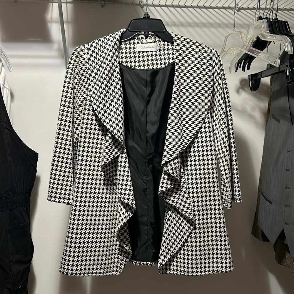 Calvin Klein houndstooth blazer